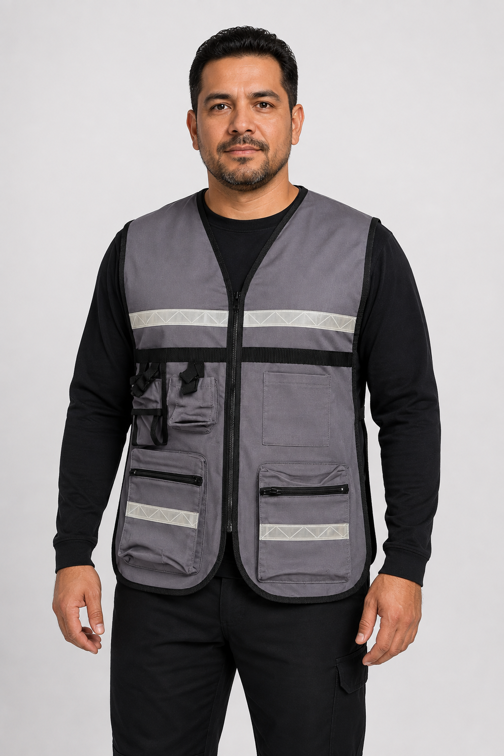 Chaleco tipo Brigadista con Cintas Reflejantes