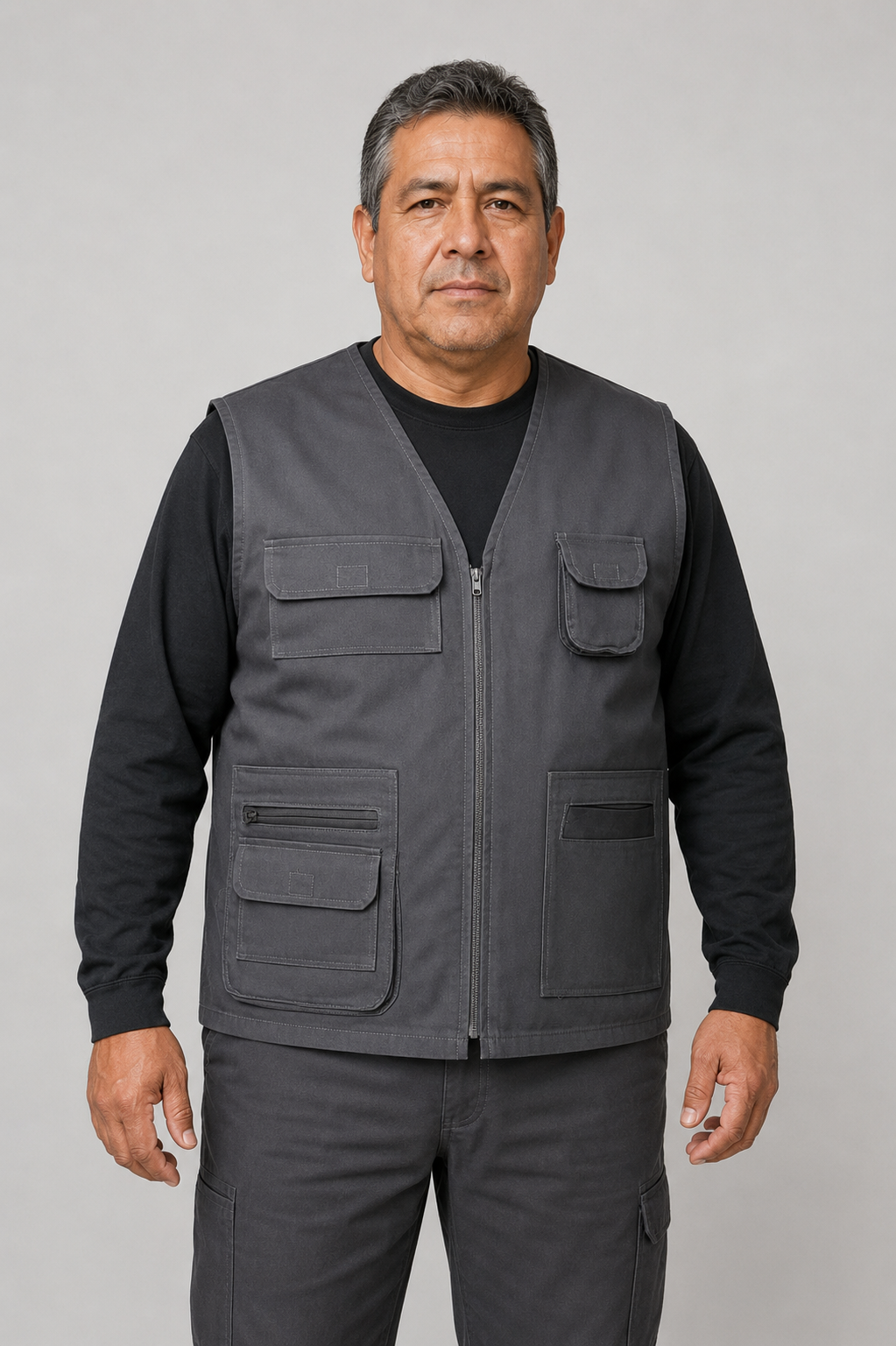 Chaleco tipo Fotógrafo de Corte Industrial Multi-Bolsillos