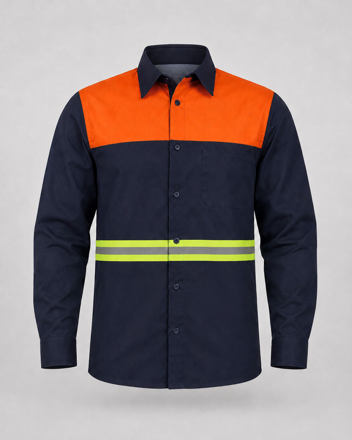 Camisola Industrial en Gabardina con Cinta Reflejante