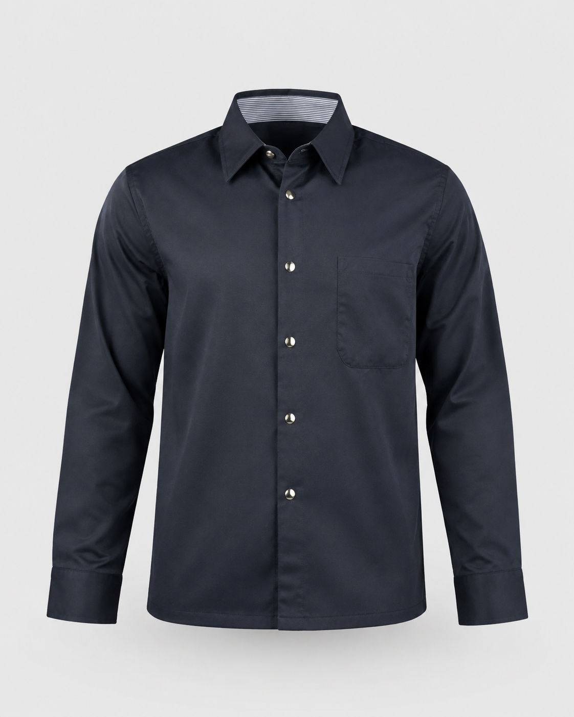 Camisa Industrial Negra de Trabajo de Alto Rendimiento