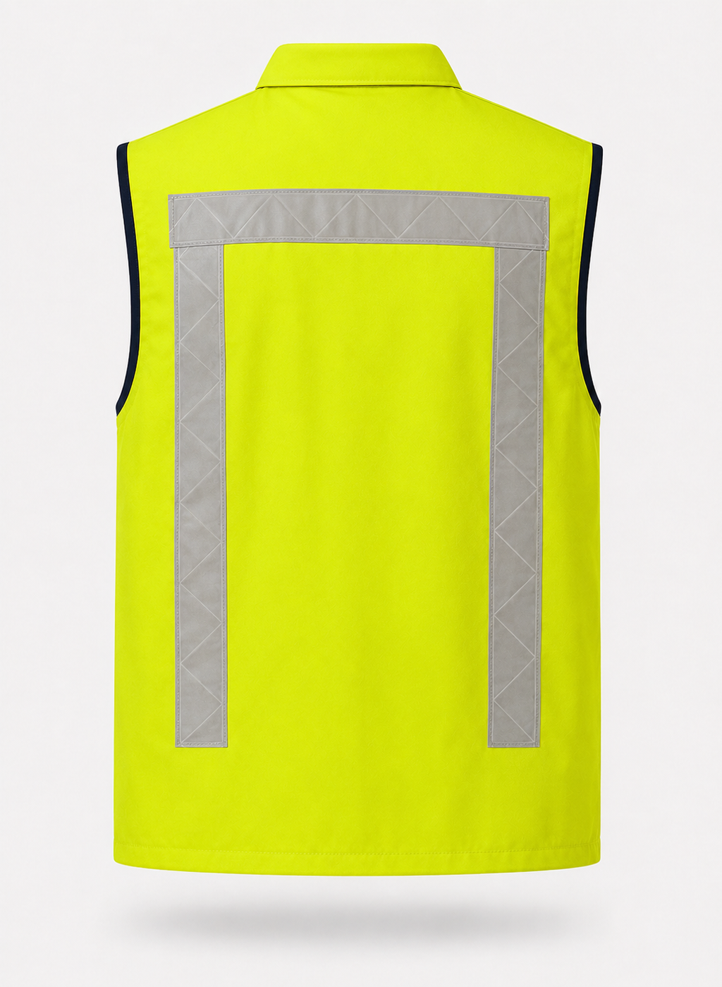 Chaleco Industrial Verde Limón con 4 Bolsillos y Cintas Reflejantes